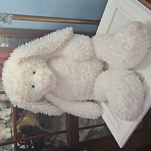 Restoration Hardware Baby & Child Large Fluffy White Plush Bunny